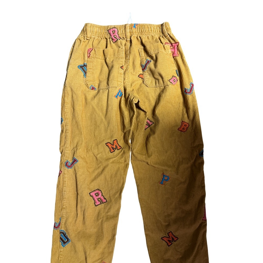Urban Outfitters Corduroy Alphabet Embroidered Pants Women's Small - Picture 6 of 6